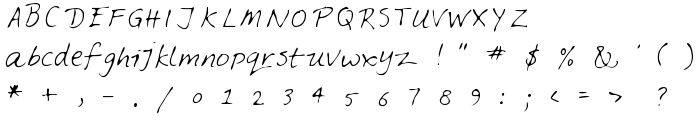 Feltpen font