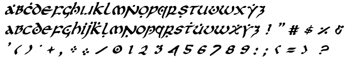 First Order Italic font