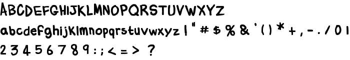 Flabby Bums handwriting font