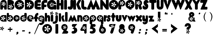 Flower  Bold font