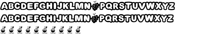 Fonts Bomb I love grapes font