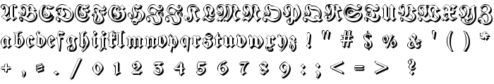 Fraktur Shadowed font