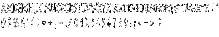 FrankenDork Hollow font