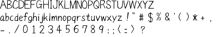 Manjiro'sHw21 font