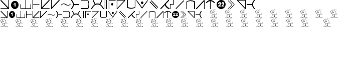 Futurama-Alien-Alphabet-Two font