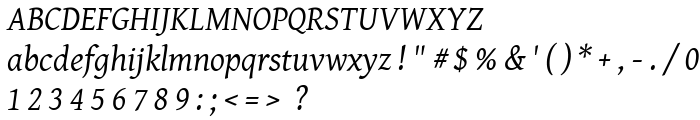Gentium Italic font