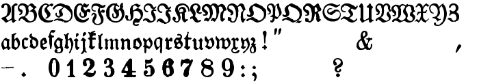 Gotyk Poszarpany font