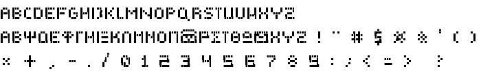 GreekBearTinyE font