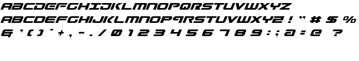 Gunship Italic font