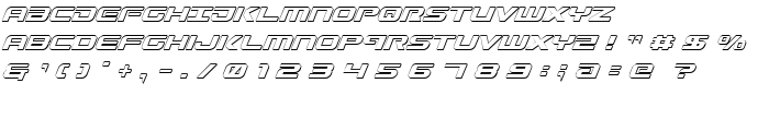 Gunship Shadow Ital font