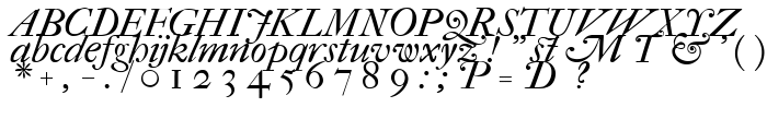 IM FELL French Canon Italic font