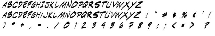 Indie Komiks Sketch Italic font