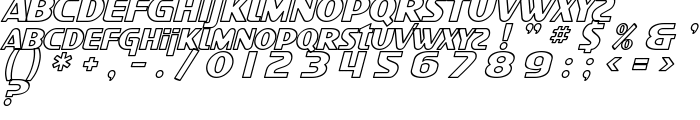 SF Intellivised Outline Italic font