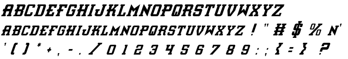 Interceptor Condensed Italic font