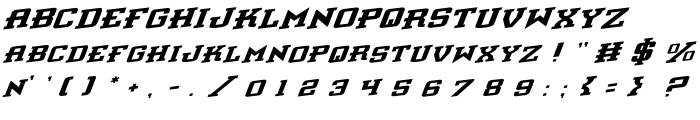 Interceptor Rotalic font