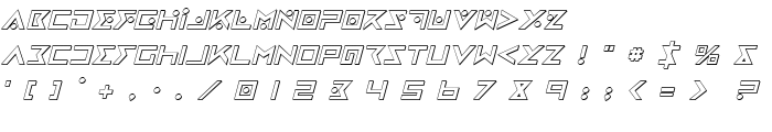 Iron Cobra 3D Italic font