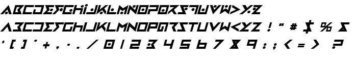 Iron Cobra Bold Italic font