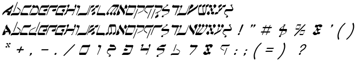 Jerusalem Italic font