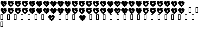 JLR Simple Hearts font