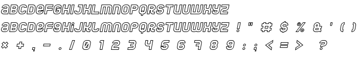 Jumbo Outline Italic font