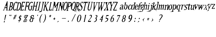 Kallamar  Italic font
