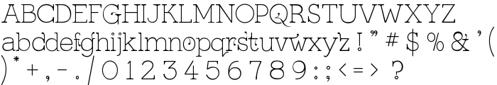 Kingthings Serifique Ultralight font