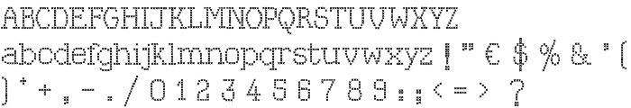 Kingthings Xstitch font