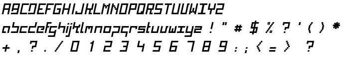 Kinkub flat Italic font