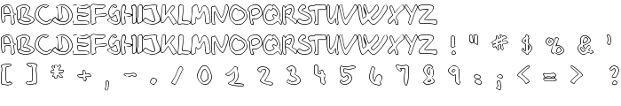 Klaus Johansen hollow font