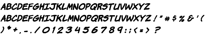 Komika Hand Bold Italic font