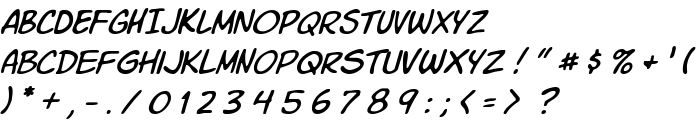 Komika Slim Italic font