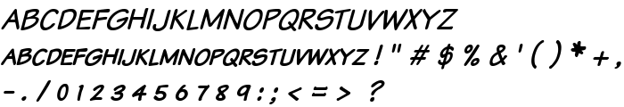 Komika Text Kaps Italic font