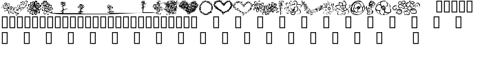 KR Just The Flowers font