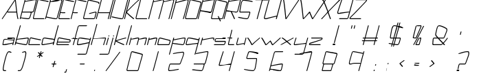 Kuppel Condensed Bold Italic font