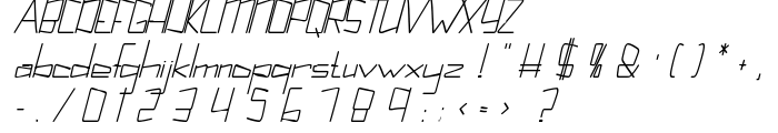 Kuppel Ultra-condensed Bold Italic font