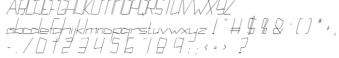 Kuppel Ultra-condensed Thin Italic font