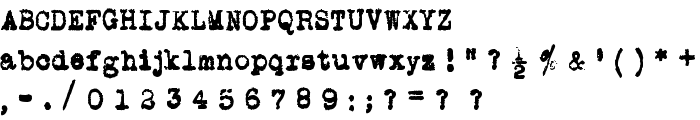 L.C. Smith 5 typewriter font