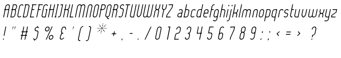 Lady Ice - Light Italic font