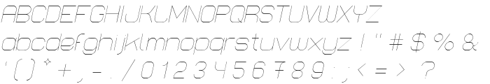 Lastwaerk thin Oblique font