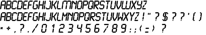 LCD Bold font