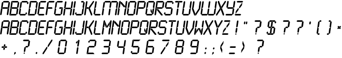 LCD Normal font