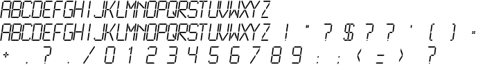 LCDMono2 Light font