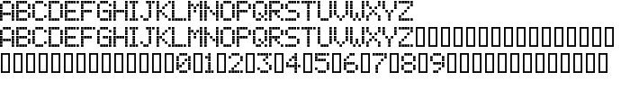 lcd phone font