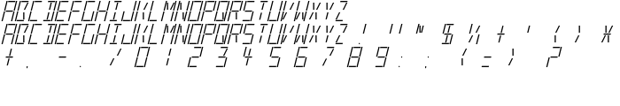 LED Real Italic font