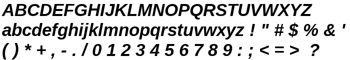 Liberation Sans Bold Italic font