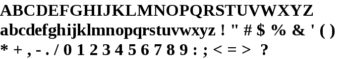 Liberation Serif Bold font