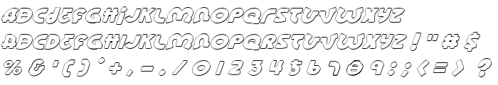 Lionel Shadow Italic font