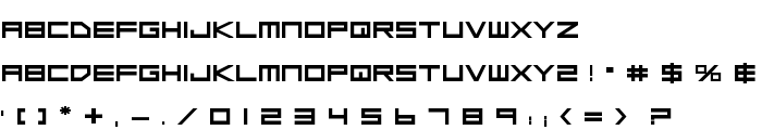 Low Gun Screen Bold Expanded font