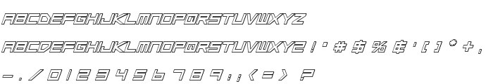 Low Gun Screen Bold Italic 3D font