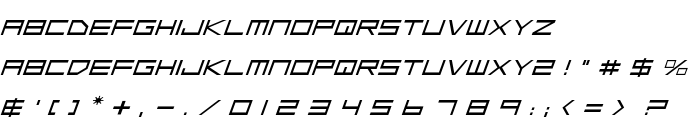 Low Gun Screen Expanded Italic font